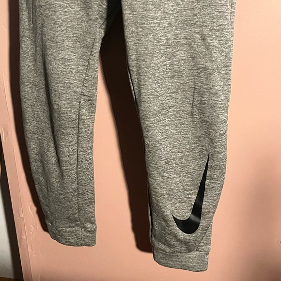 Nike Mens Dri-fit Joggers Sweat Pants Grey Nike Swoosh Logo Large - Picture 10 of 11